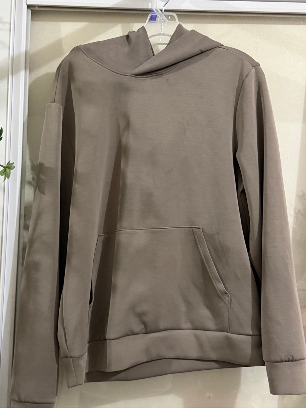 Men's Crewneck Hoodie Sweatshirt in Taupe - Casual Pullover